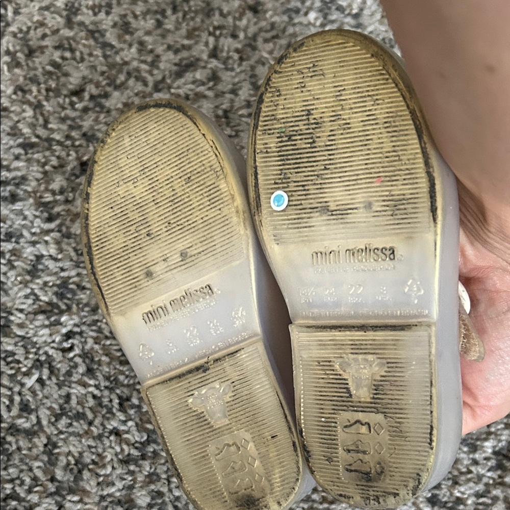 Mini Melissa Metallic Kids Dress Shoes with Butterfly Accent - Picture 6 of 9